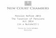 Pension Reform 2015 The Taxation of Pensions Act 2014 (in a Nutshell!) Elissa Da Costa-Waldman Barrister
