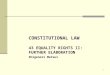 1 CONSTITUTIONAL LAW 43 EQUALITY RIGHTS II: FURTHER ELABORATION Shigenori Matsui 1