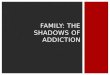FAMILY: THE SHADOWS OF ADDICTION. The bio/psycho/social model of well-being:  Physical impacts  Emotional impacts  Social impacts  Spiritual impacts