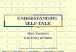 UNDERSTANDING SELF-TALK Matt Vaartstra University of Idaho Edited from: Damon Burton & Bernie Holliday