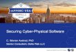 Securing Cyber-Physical Software C. Warren Axelrod, PhD Senior Consultant, Delta Risk LLC