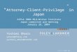 © FOLEY & LARDNER 2003 WHEN PRINTING IN BLACK & WHITE: Go to the TITLE MASTER SLIDE, delete the logo and place this logo on the slide. “ Attorney-Client-Privilege”