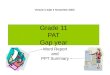 Grade 11 PAT Gap year Word Report and PPT Summary Version’s date 4 November 2009