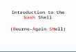 Introduction to the bash Shell (Bourne-Again SHell)
