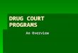 DRUG COURT PROGRAMS An Overview. DRUG COURT FUNDING