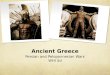 Ancient Greece Persian and Peloponnesian Wars WHI 5d