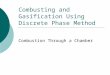 Combusting and Gasification Using Discrete Phase Method Combustion Through a Chamber