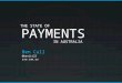 PAYMENTS Ben Cull @benjii22 ssw.com.au THE STATE OF IN AUSTRALIA