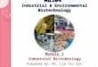 MB304 Industrial & Environmental Biotechnology Module 1 Industrial Microbiology 1 Prepared by: Ms. Lim Yin Sze