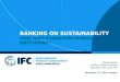 BANKING ON SUSTAINABILITY WHAT DOES IT MEAN FOR FINANCIAL INSTITUTIONS? Martin Dasek ) Senior Climate Financing Specialist, SEF Lead, IFC November 27 th,