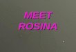 MEET ROSINA 4. VOCABULARY Deaf: not able to hear well or not able to hear at all not able to hear at all