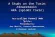 A Study on the Toxin: Atracotoxin AKA (spider toxin) Australian Funnel Web Spider Presented by: Anu Bhalla, Patrick Manzanares, & Reshawn Jackson