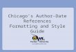 Chicago’s Author-Date References Formatting and Style Guide