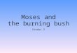 Moses and the burning bush Exodus 3. Exodus 3:1-10 ESV 1 Now Moses was keeping the flock of his father-in- law, Jethro, the priest of Midian,