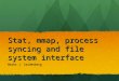 Stat, mmap, process syncing and file system interface Nezer J. Zaidenberg