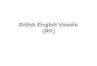 British English Vowels (RP). LAX VOWELS TENSE VOWELS