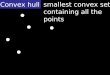 Convex hull smallest convex set containing all the points