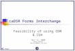 Ekagra caDSR Forms Interchange Feasibility of using ODM & CDA Nov 13, 2008 Ashwin Mathur (mathura2@mail.nih.gov)