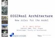 DIGIReal Architecture New roles for the model Dr.Ir. Henri Achten February 2004, ČVUT, Prague Molab/Gappa, Faculty of Architecture