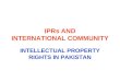 IPRs AND INTERNATIONAL COMMUNITY INTELLECTUAL PROPERTY RIGHTS IN PAKISTAN