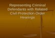 Representing Criminal Defendants with Related Civil Protection Order Hearings