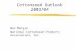 Cottonseed Outlook 2003/04 Ben Morgan National Cottonseed Products Association, Inc