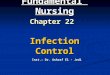 Fundamental Nursing Chapter 22 Infection Control Inst.: Dr. Ashraf El - Jedi