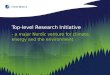 Top-level Research Initiative - a major Nordic venture for climate, energy and the environment