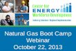 Natural Gas Boot Camp Webinar October 22, 2013. Introductions  Ann Randazzo – Executive Director, CEWD  Dana Berkheimer – Education Consultant, CEWD