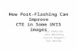 How Post-Flashing Can Improve CTE in Some UVIS images Jay Anderson John MacKenty Sylvia Baggett Kai Noeske
