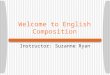 Welcome to English Composition Instructor: Suzanne Ryan