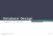 Copyright © 2015 Pearson Education, Inc. Database Design Chapters 17 and 18 17-1