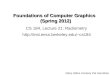 Foundations of Computer Graphics (Spring 2012) CS 184, Lecture 21: Radiometry cs184 Many slides courtesy Pat Hanrahan
