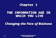 1-1 Management Information Systems for the Information Age Chapter 1 THE INFORMATION AGE IN WHICH YOU LIVE Changing the Face of Business