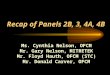 Recap of Panels 2B, 3, 4A, 4B Ms. Cynthia Nelson, OFCM Mr. Gary Nelson, MITRETEK Mr. Floyd Hauth, OFCM (STC) Mr. Donald Carver, OFCM