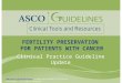 FERTILITY PRESERVATION FOR PATIENTS WITH CANCER Clinical Practice Guideline Update  © American Society
