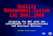 A Free sample background from  Slide 1 Quality Management System ISO 9001:2000 Aligning the QMS with the achievement of organizational