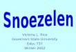 Victoria L. Rice Governors State University Educ 737 Winter 2002