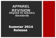 Aligned to Industry Standards APPAREL REVISION Summer 2014 Release