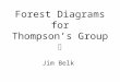 Forest Diagrams for Thompson’s Group Jim Belk. Associative Laws Consider the following piecewise-linear homeomorphism of  :