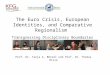The Euro Crisis, European Identities, and Comparative Regionalism Transgressing Disciplinary Boundaries Prof. Dr. Tanja A. Börzel und Prof. Dr. Thomas