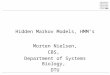 Hidden Markov Models, HMM’s Morten Nielsen, CBS, Department of Systems Biology, DTU