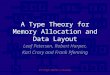 534 534534 534 534 534 534 A Type Theory for Memory Allocation and Data Layout Leaf Petersen, Robert Harper, Karl Crary and Frank Pfenning Carnegie Mellon
