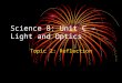 Science 8: Unit C – Light and Optics Topic 2: Reflection