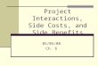 Project Interactions, Side Costs, and Side Benefits 05/05/08 Ch. 6