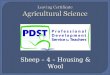 Sheep – 4 – Housing & Wool. Winter Housing:  The provision of winter housing is important in intensive lowland sheep production.  In-wintering sheep