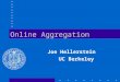 Online Aggregation Joe Hellerstein UC Berkeley Online Aggregation: Motivation Select AVG(grade) from ENROLL; A “fancy” interface: + Query Results AVG