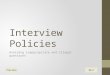 Interview Policies Avoiding inappropriate and illegal questions
