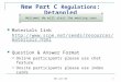 New Part C Regulations : Detangled Materials link  tml  tml