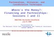 Partnerships, Alliances, and Coordination Techniques Where’s the Money?: Financing and Partnerships: Sessions I and II NECTAC Inclusion Institute July